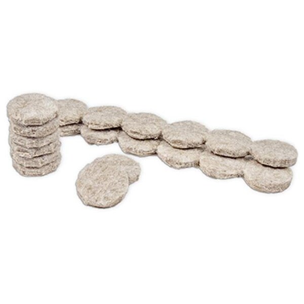 Richelieu America 235725 0.75 in. TruGuard Round Heavy Duty Self Adhesive Felt Pads; Tan - Pack of 24 235725 - main
